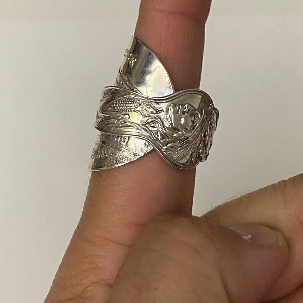 Oklahoma Custom Made Statement Silver Ring Unisex